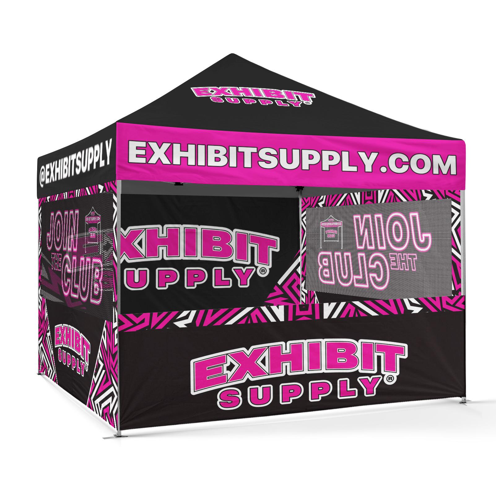 10x10 ES600 Merch Booth PRO - Silver Frame, Black ...